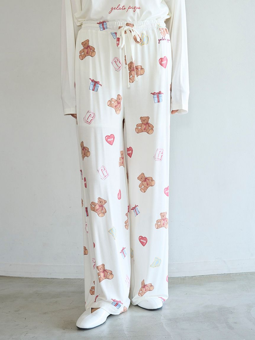 フェイバリット総柄ロングパンツ(ロングパンツ)｜ルームウェア