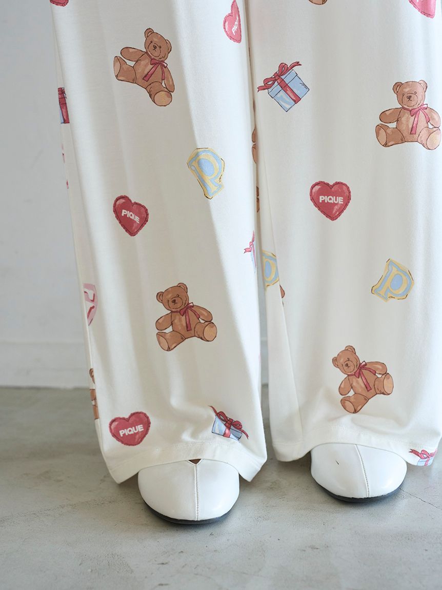 フェイバリット総柄ロングパンツ(ロングパンツ)｜ルームウェア