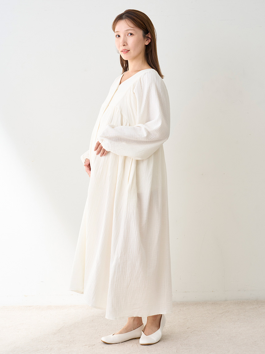 マタニティガーゼワンピース(ワンピース)｜ルームウェア・パジャマ通販