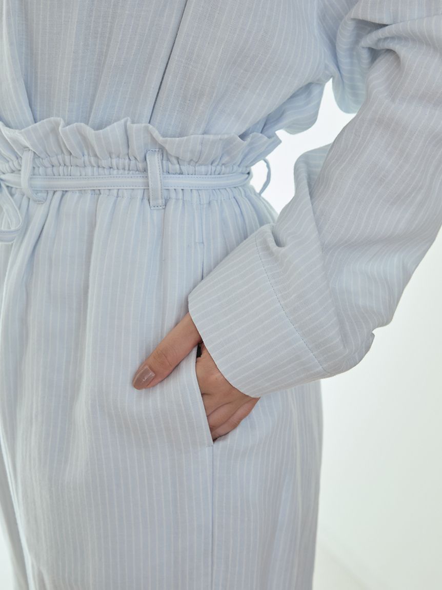 ガーゼストライプロングパンツ(ロングパンツ)｜ルームウェア・パジャマ