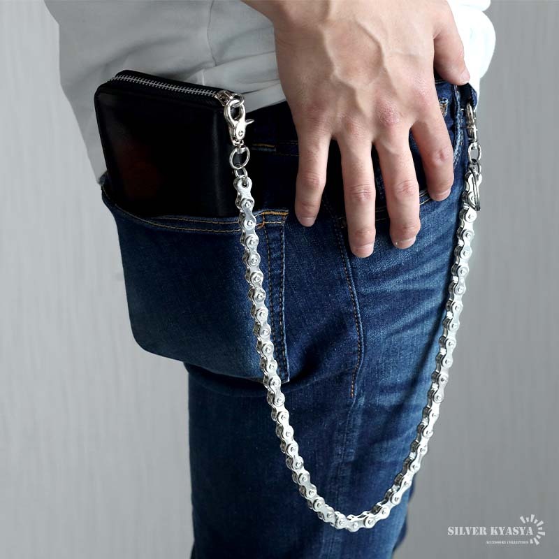 ウォレットチェーン バイクチェーン メタルチェーン ダブルクリップ