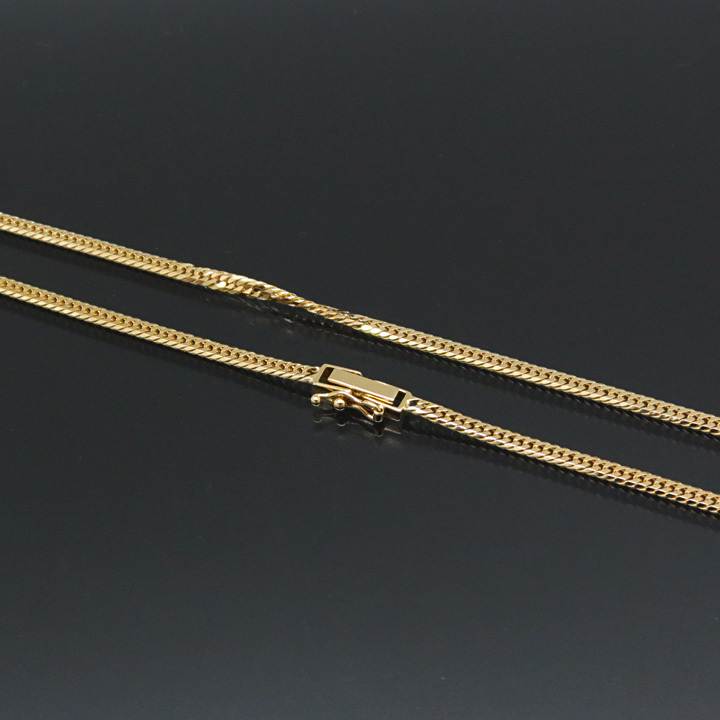 喜平ネックレス 18金 6面ダブル 六面キヘイ K18ゴールド 10g-50cm 喜平