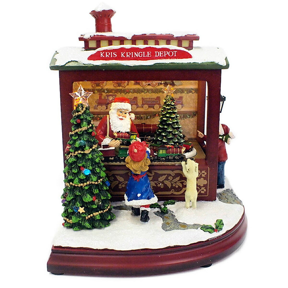 ローマン ミュージカルサンタトレインショップ オルゴール クリスマス