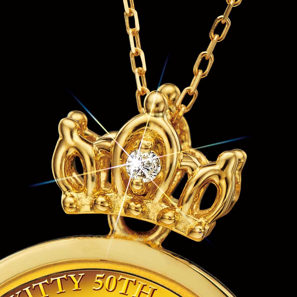 ハローキティ 50thアニバーサリー金貨 宝飾純金コインペンダント