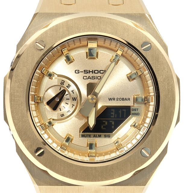 G-SHOCK GA2100GB GARISH メタル カスタム ゴールド ラバーバンド