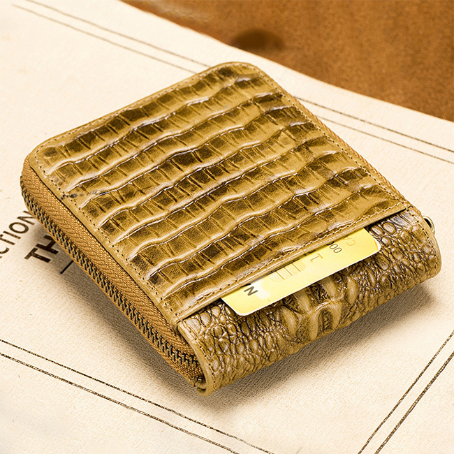1-2W 本革ちょい悪 クロコダイル 型押し 財布[牛革 クロコダイル風
