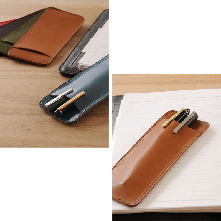 名入れ 可能】 本革 ペンケース 栃木レザー Jamale 日本製 メンズ 薄型