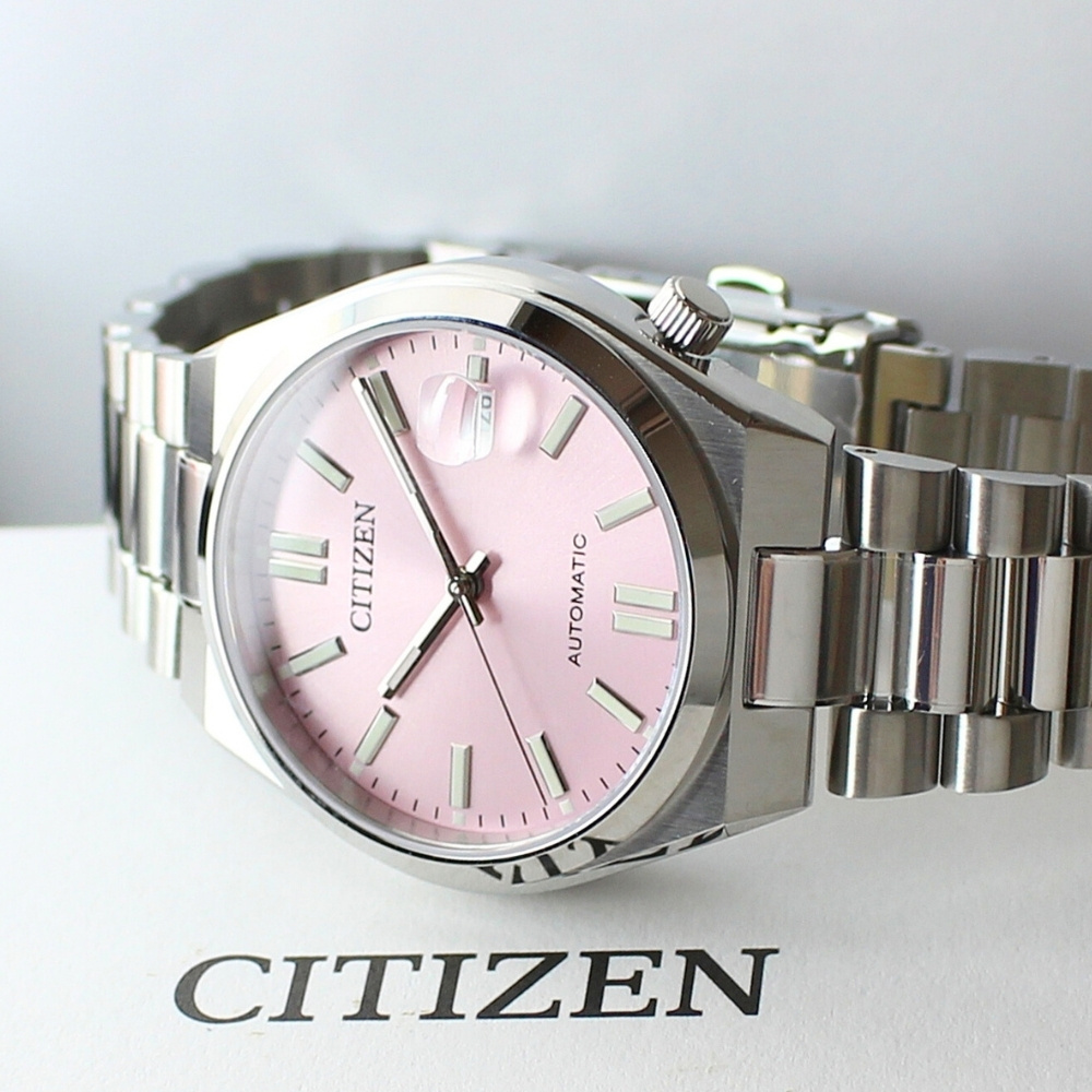 シチズン 自動巻き腕時計 TSUYOSA つよさ ピンクダイヤル ステンレス