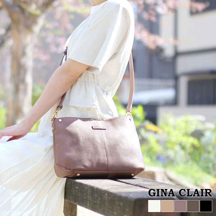 本革 バッグ レディース GINA CLAIR ハンドバッグ ショルダーバッグ