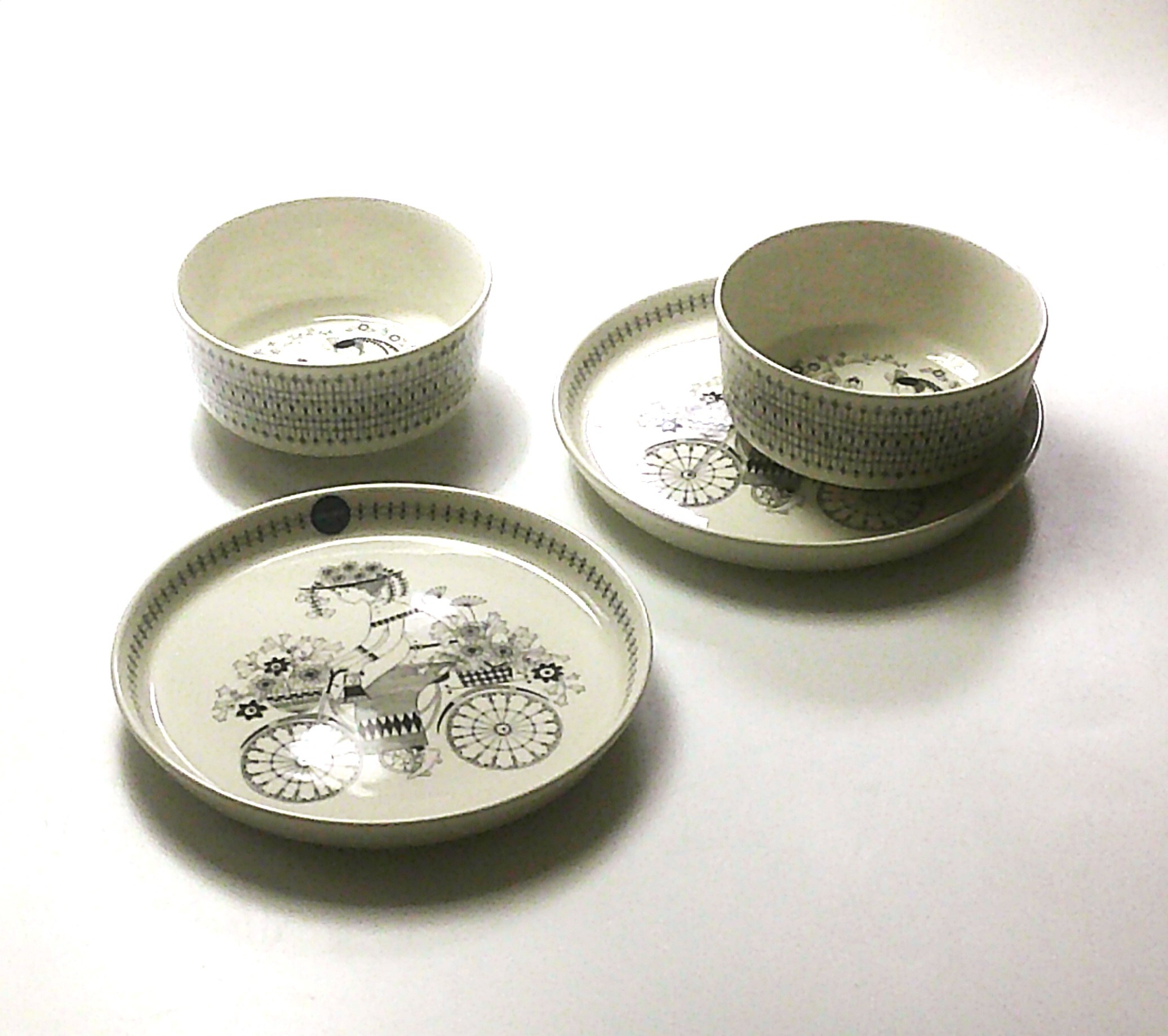 アラビアARABIA エミリア ボウル、プレート ペア【ブランド食器セット