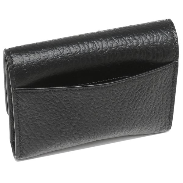 メゾンマルジェラ 三つ折り財布 ミニ財布 ブラック レディース メンズ