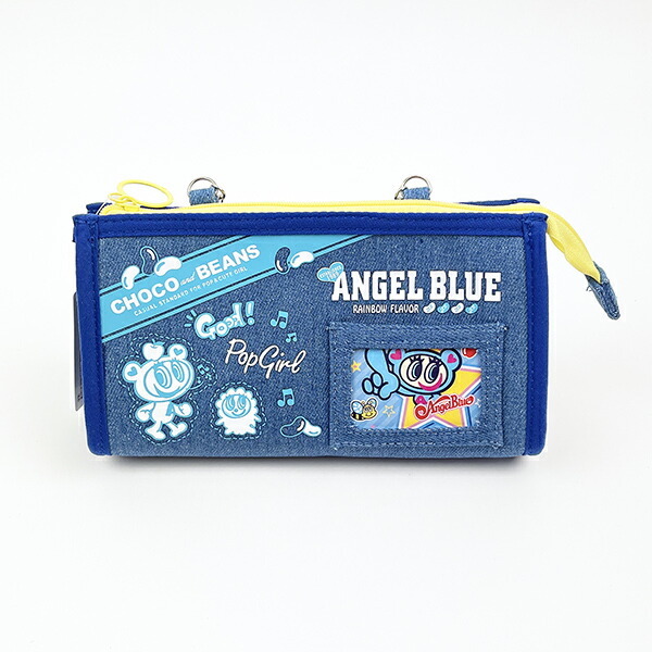 ナルミヤキャラクターズ エンジェルブルー チェーン付デニムポーチ