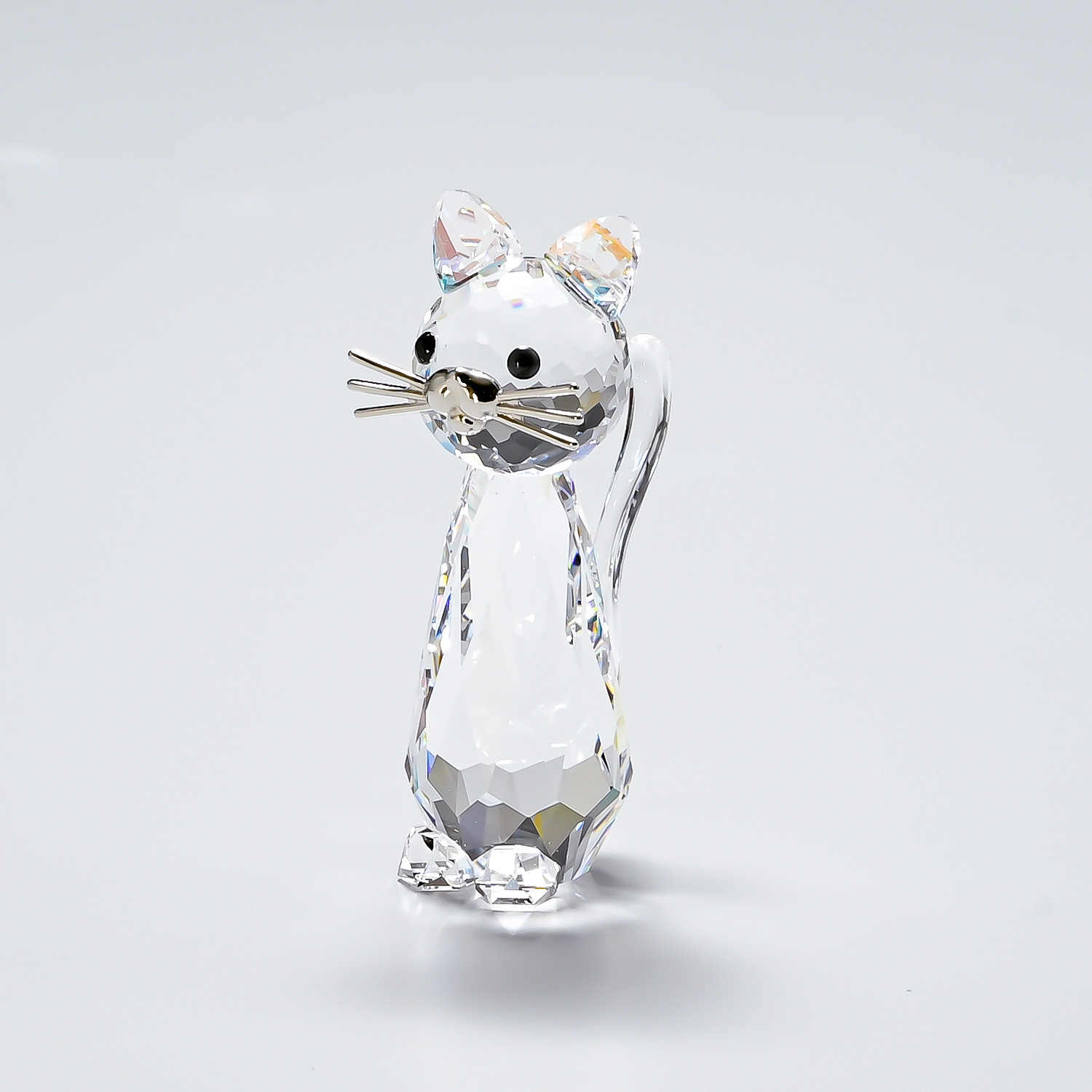 美品 スワロフスキー Kitten 猫 アメショー 蝶々 置物 オブジェ 美品