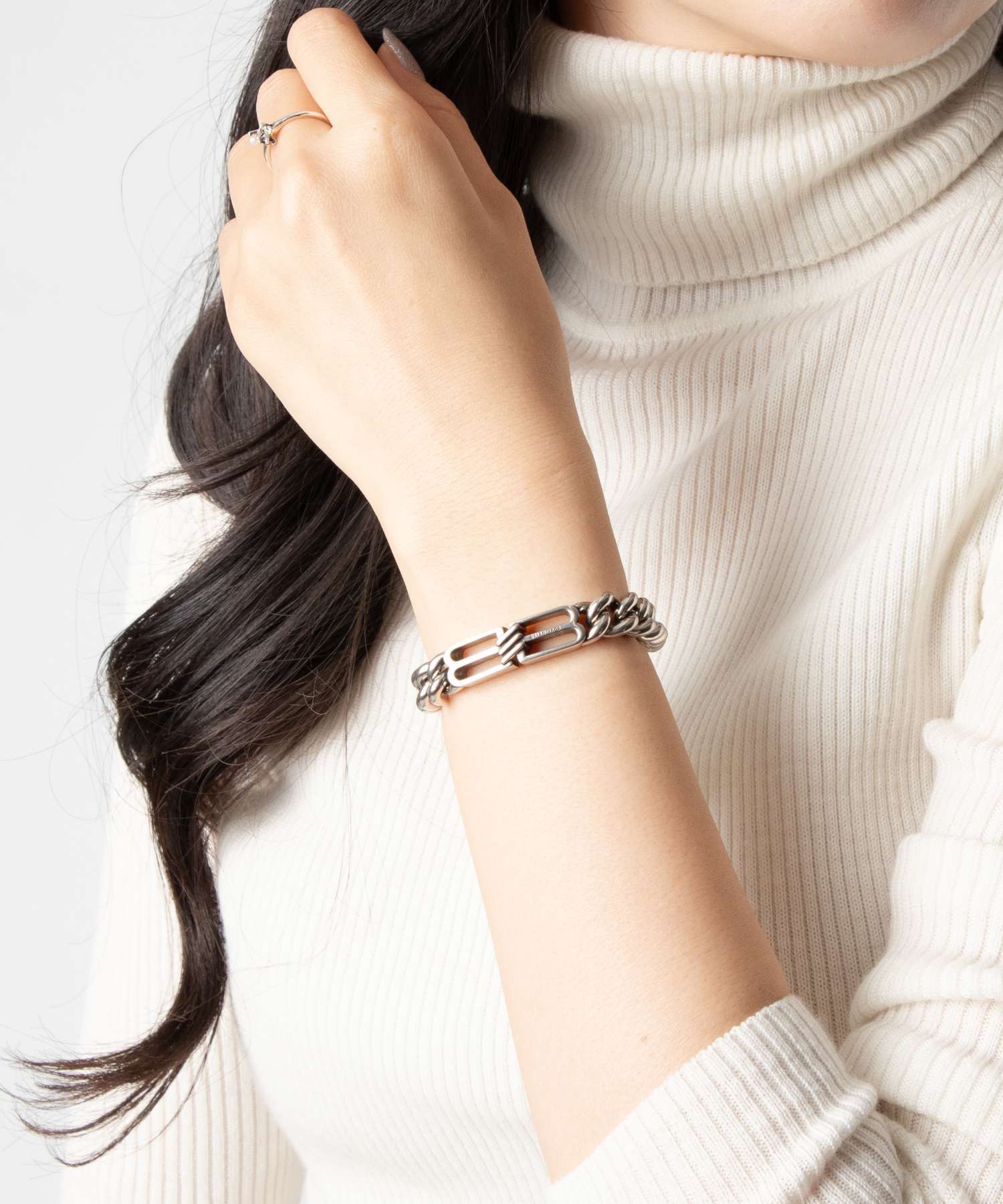 バレンシアガ BALENCIAGA BB Icon Gourmette ブレスレット 718493