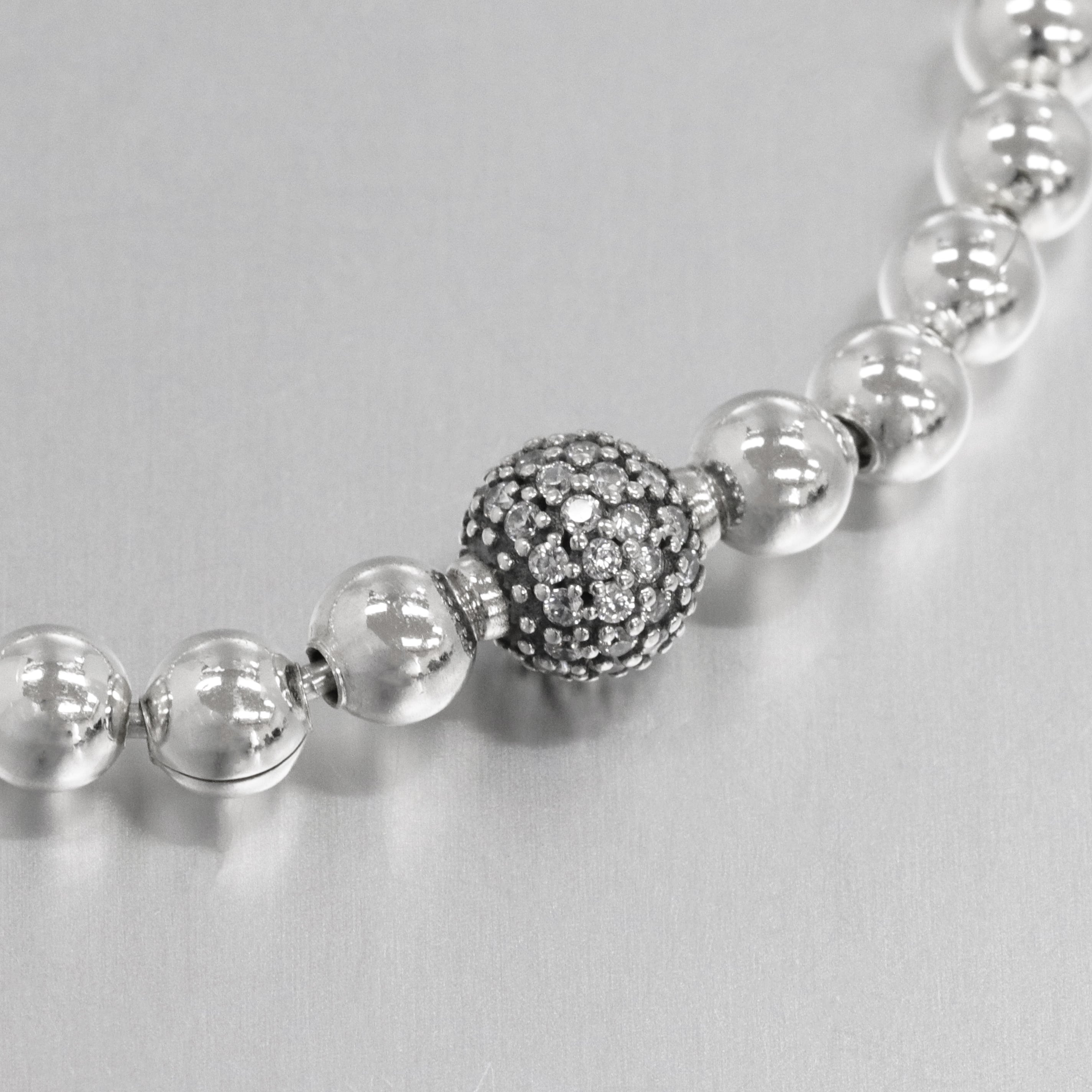 Pandora(パンドラ)【ビーズ＆パヴェ ブレスレット】シルバー