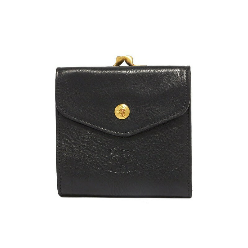 イルビゾンテ IL BISONTE 二つ折り財布 C0423 153 BLACK 本革 ブラック