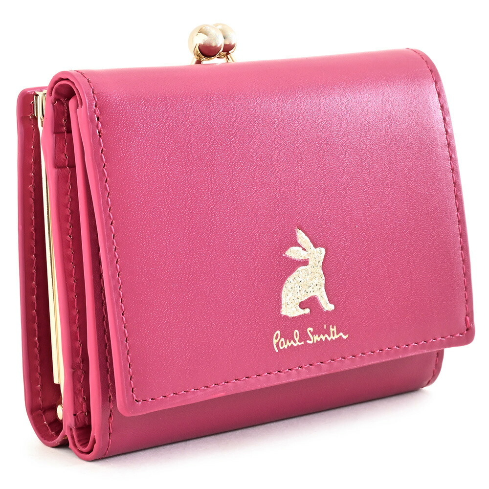 ポールスミス 財布 三つ折り財布 がま口財布 ピンク Paul Smith kpw042