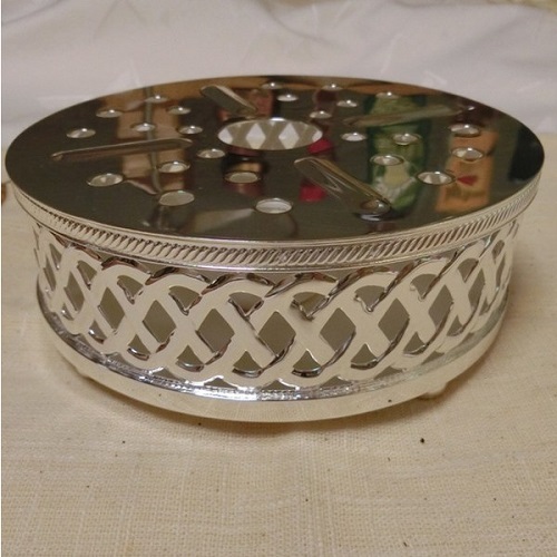 ポット・ウォーマー（A)☆銀メッキ仕上☆早川シルバー製】3年間保証書