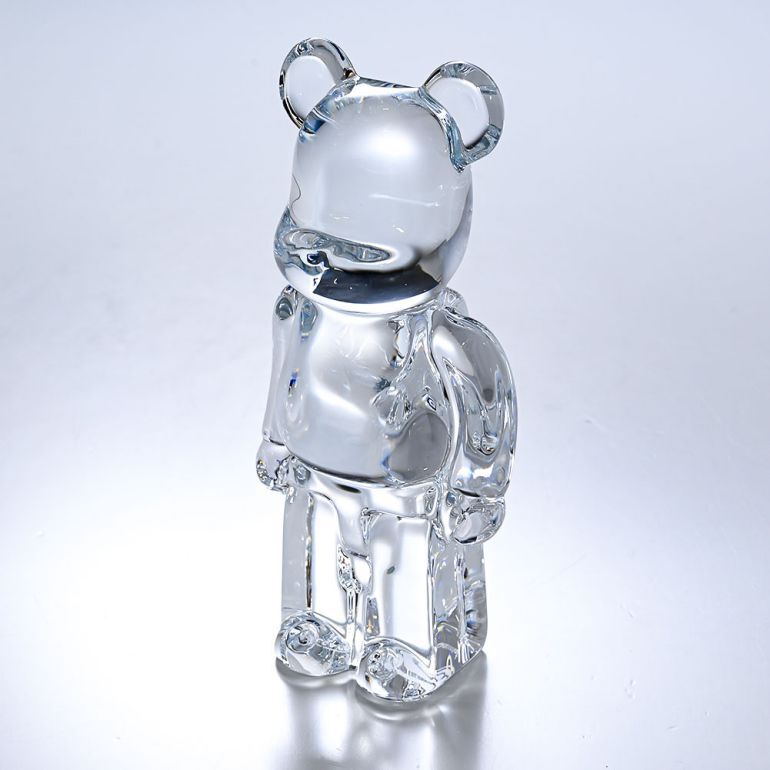 バカラ クリスタル フィギュア オーナメント クマ ベアブリック クリア