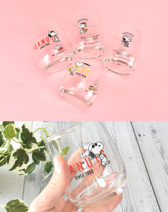 PEANUTS グラス コップ グラス ガラスコップ 透明 クリア スヌーピー