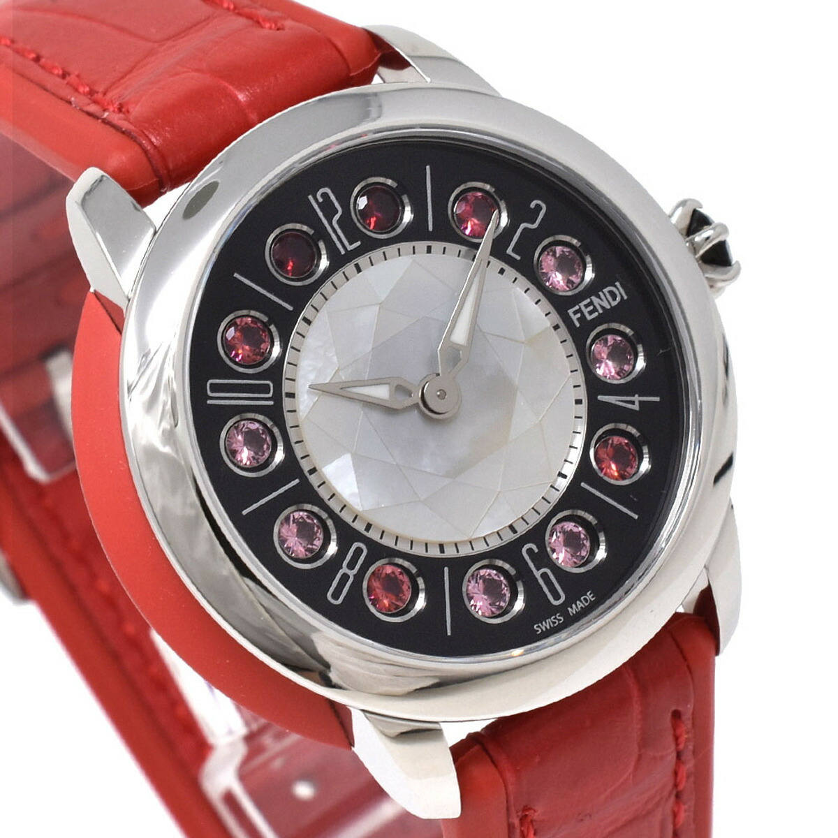 フェンディ FENDI 腕時計 F136031573T01 ISHINE RED LEATHER アイ