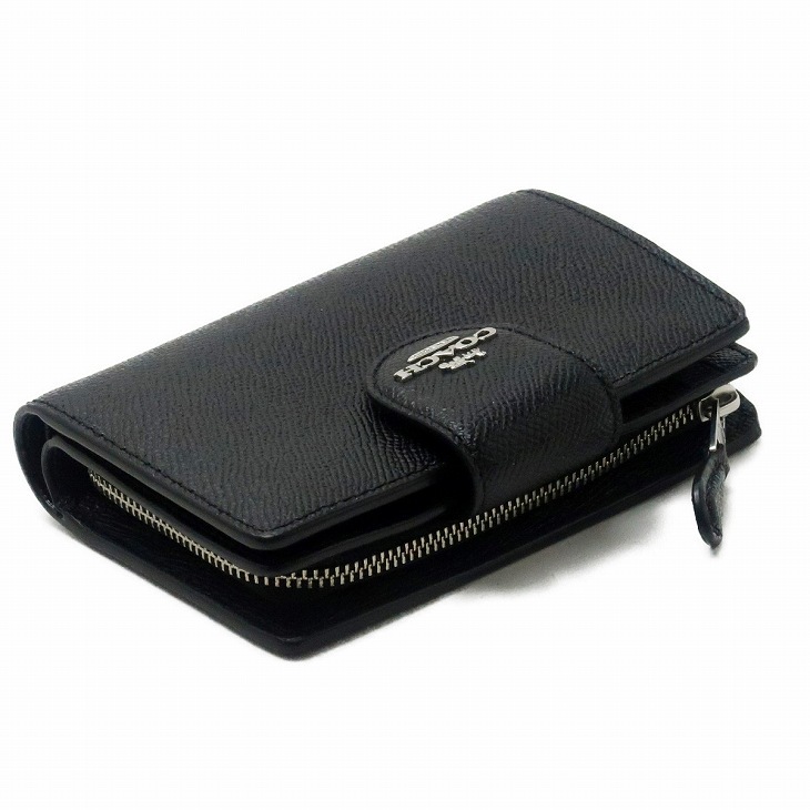 コーチ COACH 財布 二つ折り財布 レディース ロゴ ブラック 黒