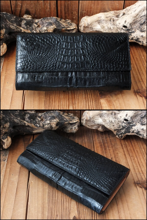 GODANE ゴダン 長財布 クロコ カイマン ラウンドファスナー ブランド