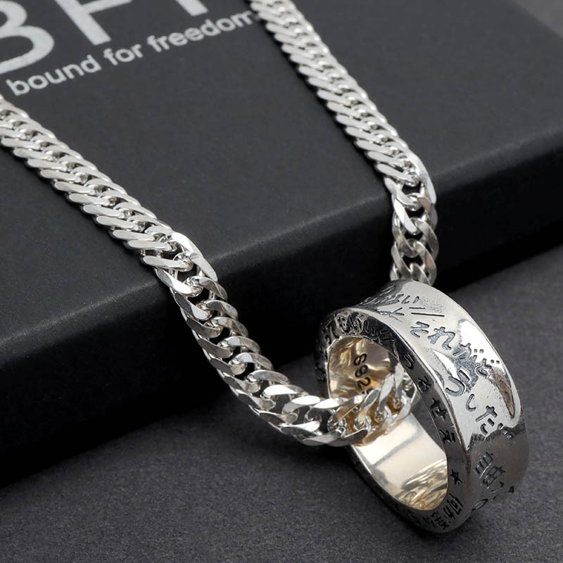 BFF ブランド RAKUGAKIリング ネックレス シルバー925 ダブル喜平