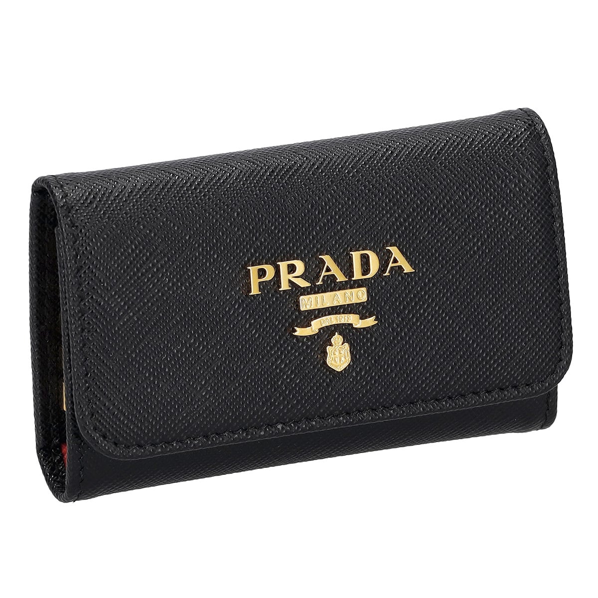 プラダ PRADA キーケース キーリング付き 4連キーケース サフィアーノ
