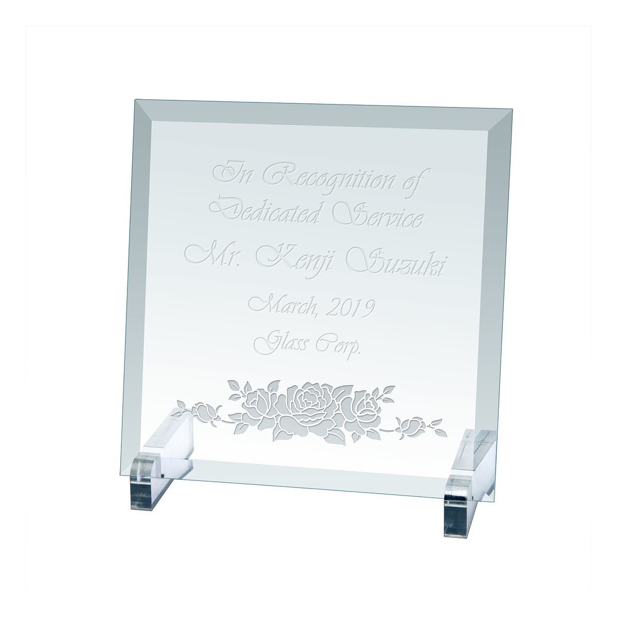 定番の記念プレート ガラスオブジェ プレート アワード 受賞・表彰盾