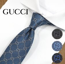 グッチ ネクタイ GUCCI ブラック/マルチカラー (7cm) GOLDWYN ビー・蜂