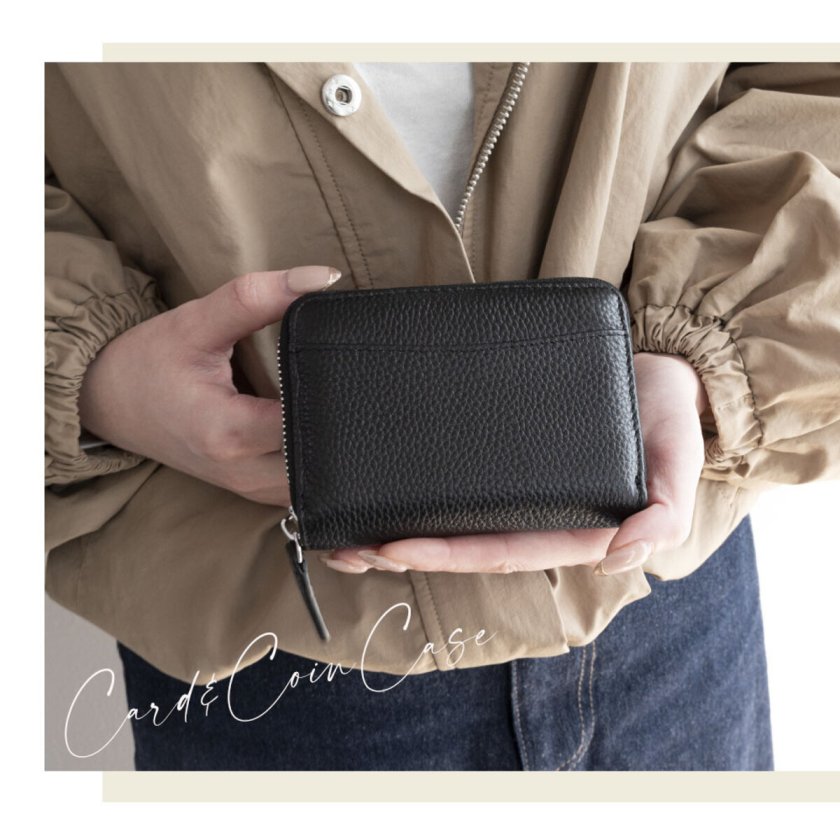 大容量 カード ＆ コインケース 名入れ 】 本革 名入れ無料 ミニ財布