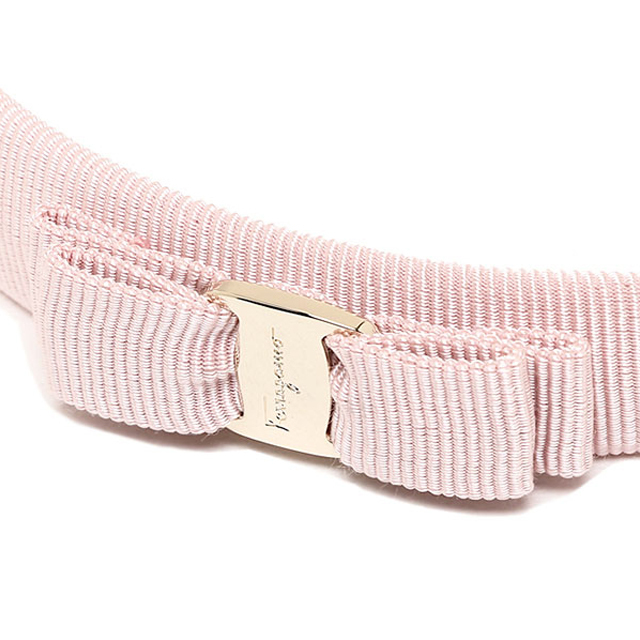フェラガモ Ferragamo カチューシャ 新作 ピンク ヴァラ リボン ヘア
