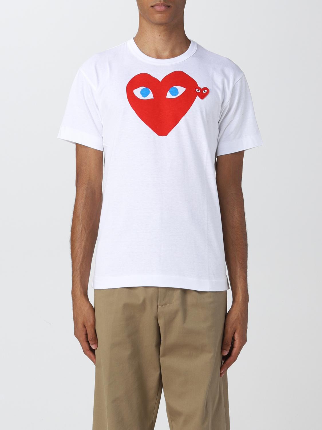Comme Des Garcons Play Tシャツ メンズ - ホワイト | P1T086 | GIGLIO.COM