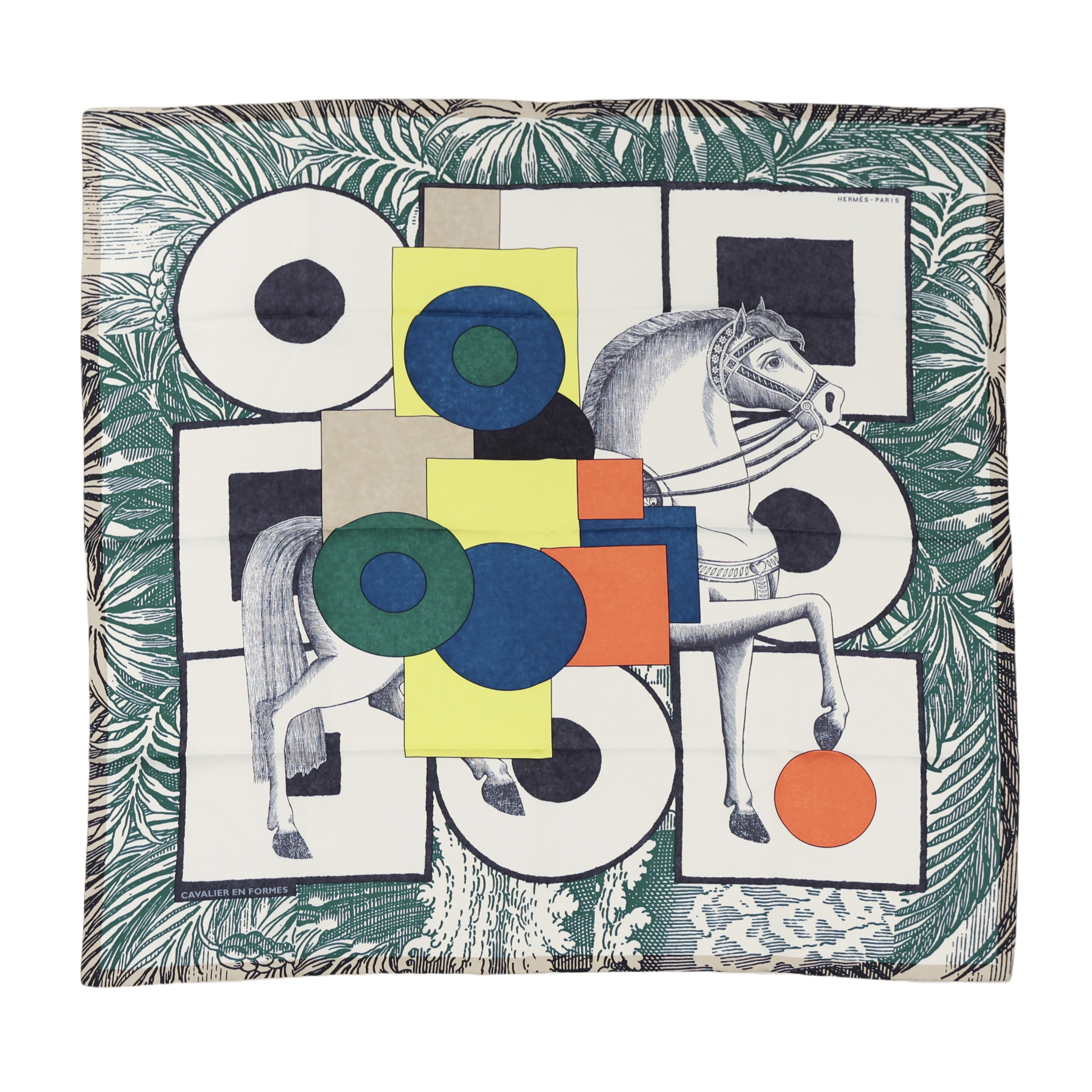 ランク N 新品 HERMÈS エルメス カレ90 カヴァリエ・アン・フォルム