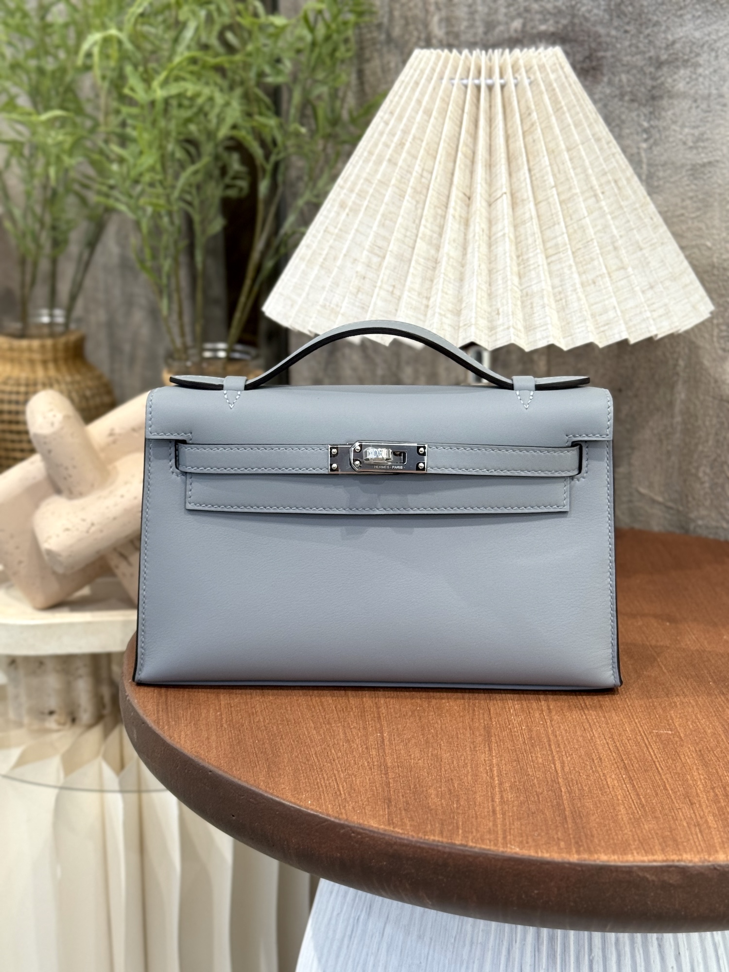 ランク N 新品 HERMÈS エルメス ポシェットケリー グリパンタン (P0