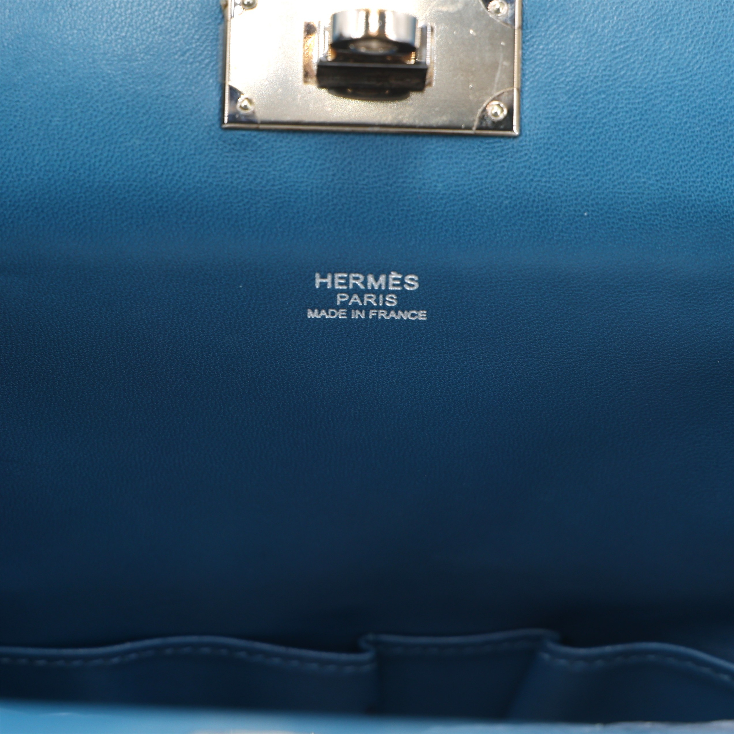 Very Good ( Rank A) HERMÈS Toolbox 20 Bleu de Galice (S7