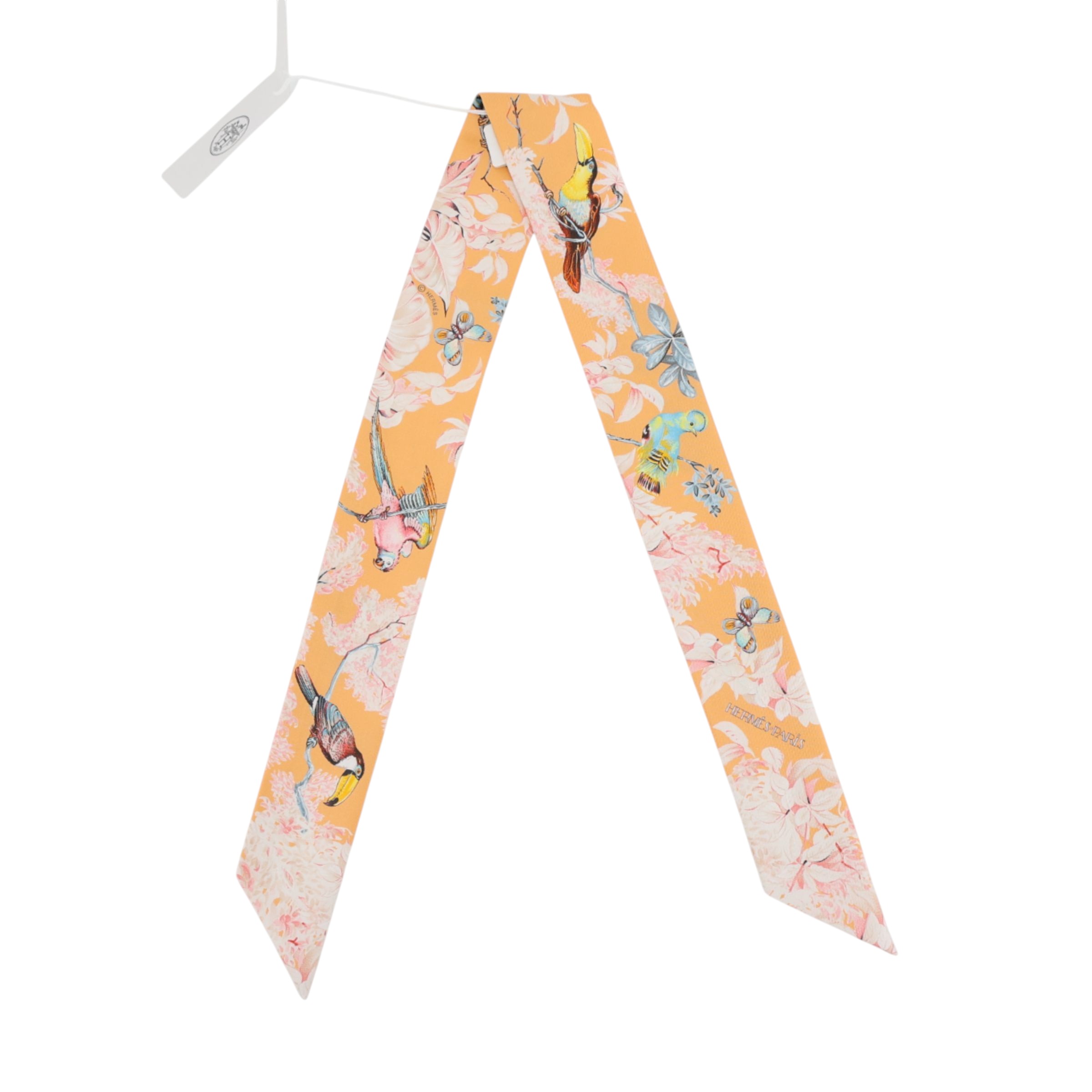 ランク N 新品 HERMÈS エルメス ツイリー 赤道直下 イエロー シルク