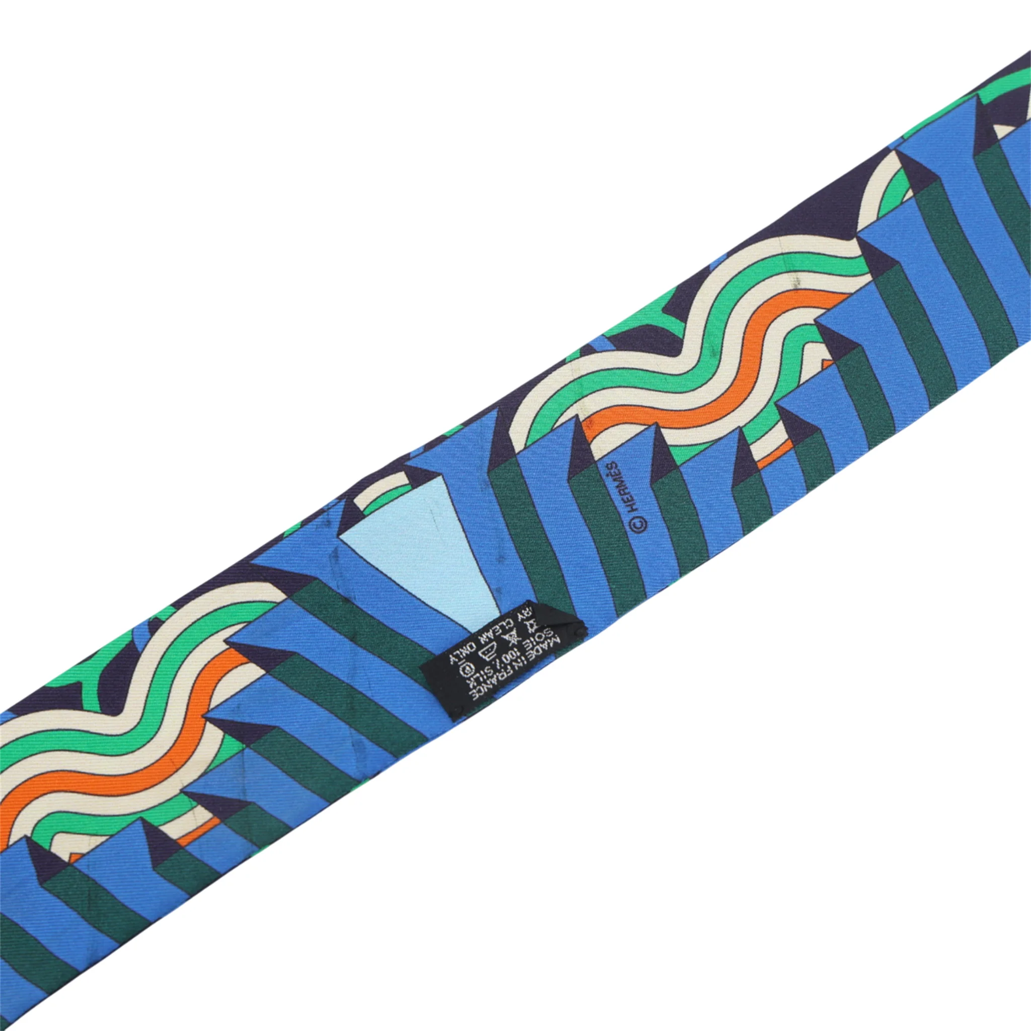 ランク SA HERMÈS エルメス ツイリー 水中のバレエ ブルー シルク