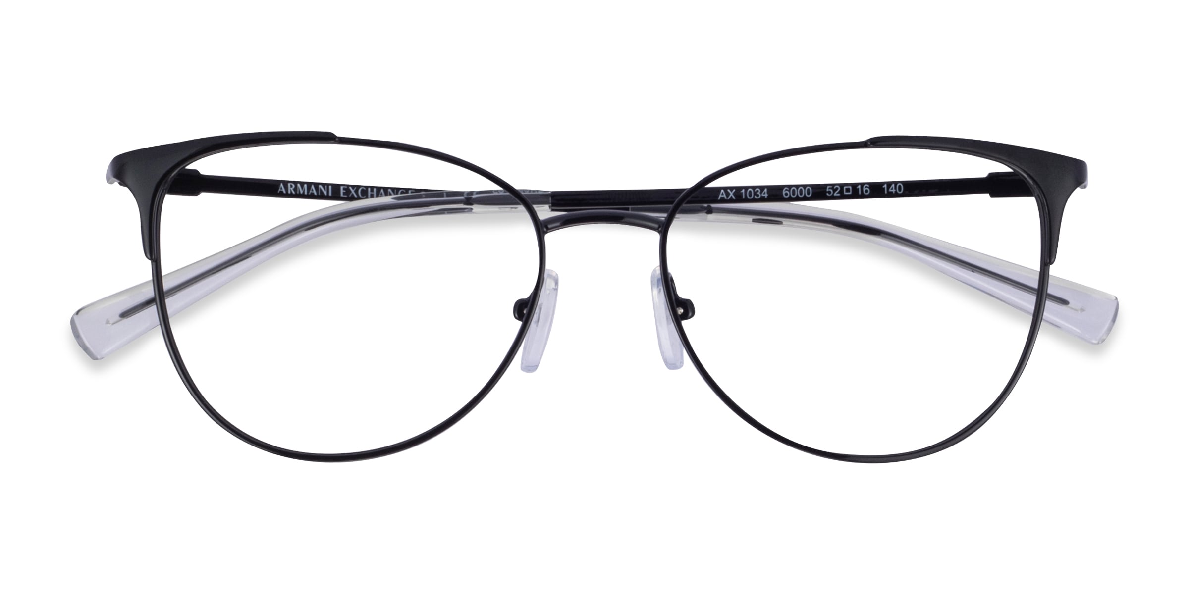 Armani Exchange AX1034 - Cat Eye Shiny Black Frame Eyeglasses