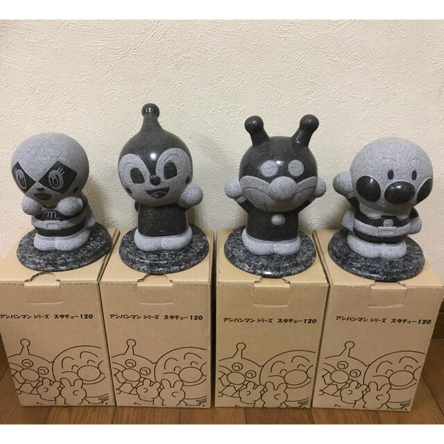 アンパンマンなど4体セット 石像 スタチュー 石材 御影石の通販 by