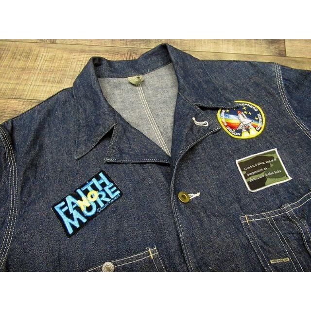 90sOLD 日本製 シナップス ワッペン デニム カバーオール ジャケット M