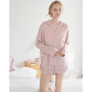 さえら、ヒスクローネのタオル地ピンク ルームウェア さえら