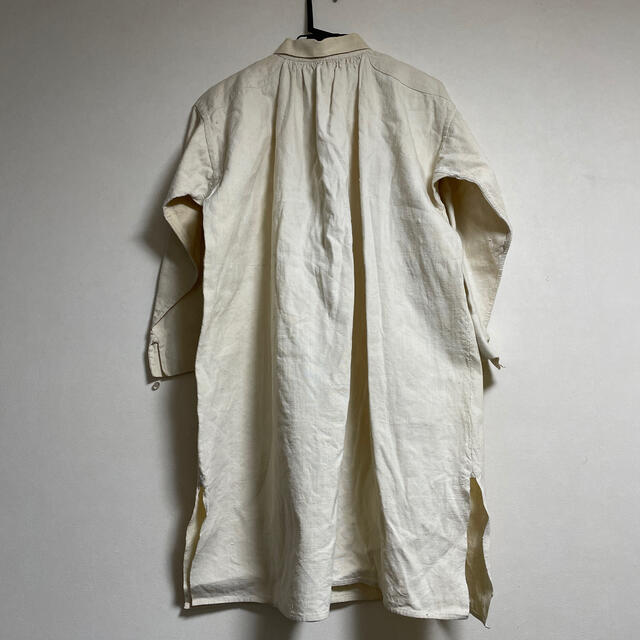 1910s 20s フレンチリネンスモック フレンチアンティーク 七部丈 (8)の