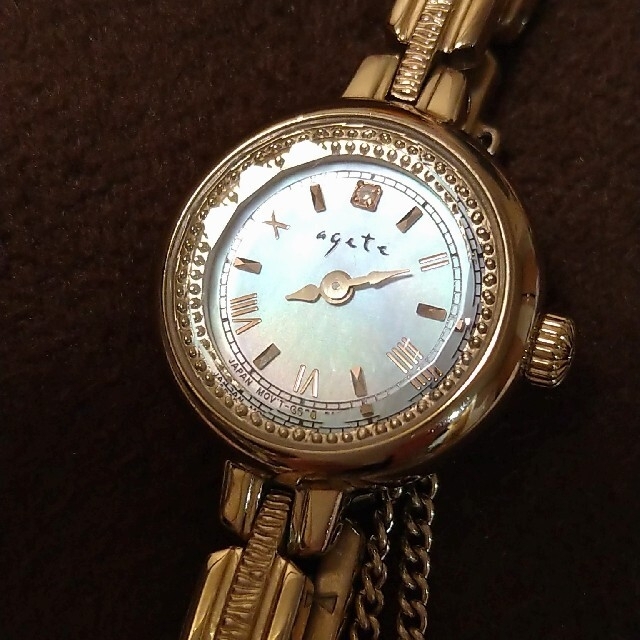 agete - ☆稼働中☆ アガット agete ソーラーウォッチ YG イエロー