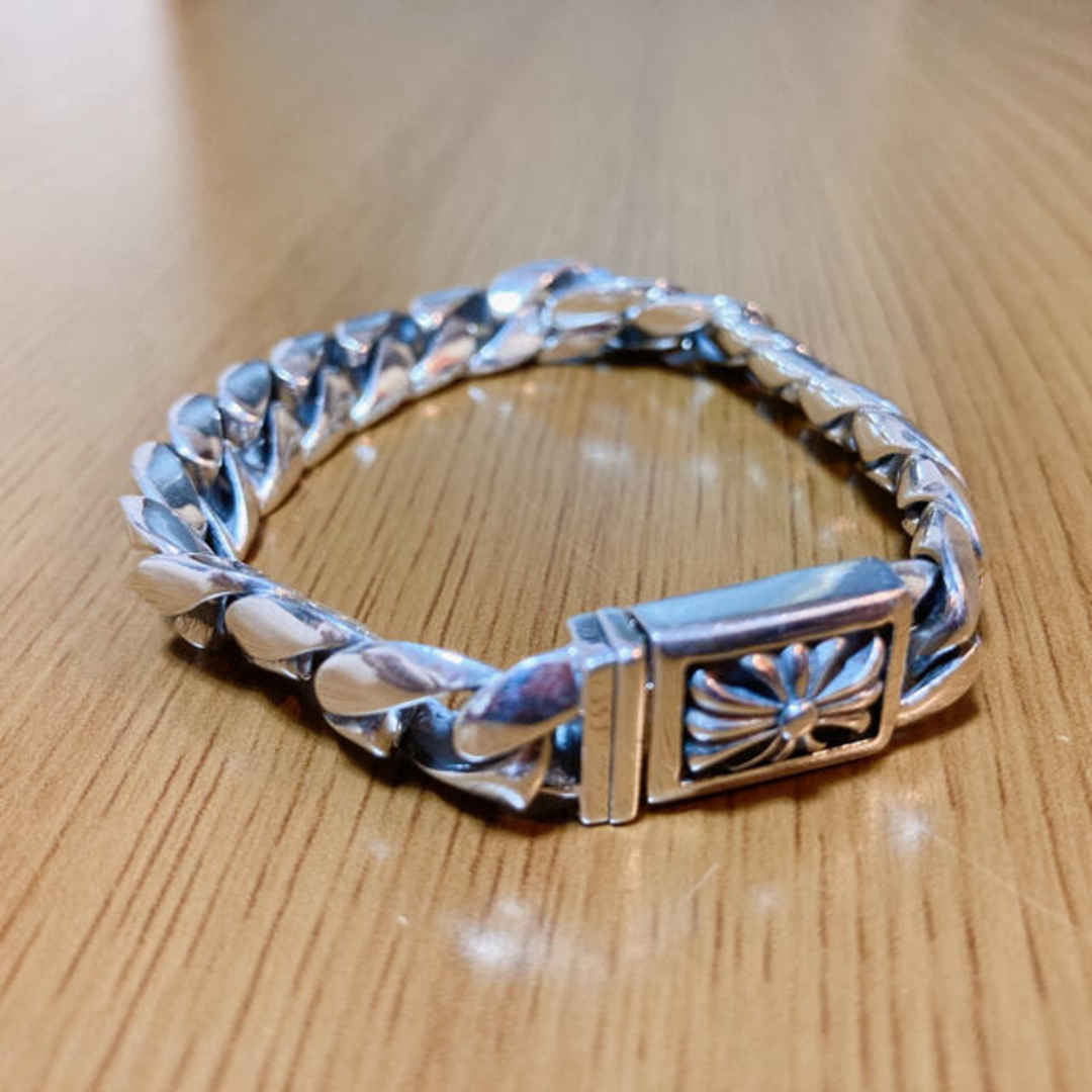 Chrome Hearts - シルバー925製喜平チェーンクロスブレスレット クロム