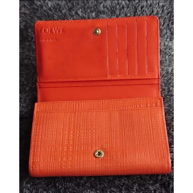 LOEWE - LOEWE 二つ折り財布 オレンジ リネンの通販 by mii's shop