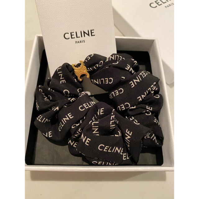 CELINE - 大人気！CELINE ロゴ シュシュ ブラックの通販 by いもこ's