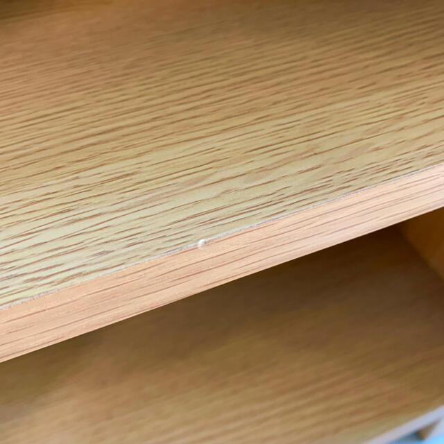 MUJI (無印良品) - 無印良品 ガラスキャビネット オーク材 3枚扉 食器