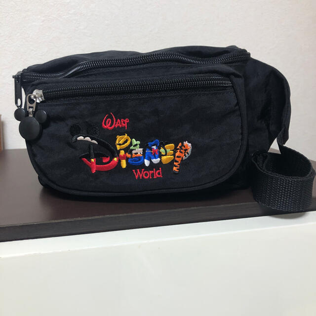 Disney - ディズニーワールド ウエストポーチ ミッキー 刺繍 レア ロゴ